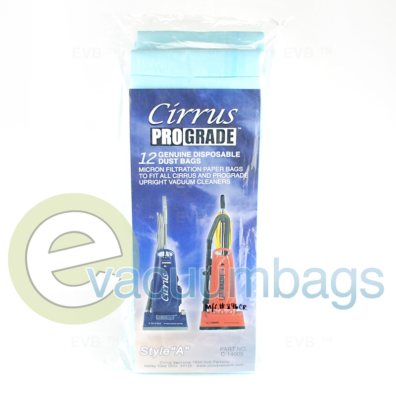 ProGrade Upright Vacuum Cleaner Bags 12 pk Cirrus part 846CR